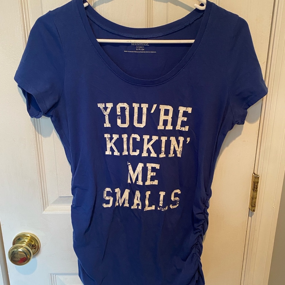 Motherhood Maternity Blue Graphic Tee